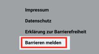 Barriere melden Screenshot