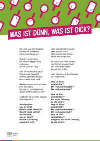 Lied - Was ist dünn, was ist dick? Screen vom Liedtext "Was ist dünn, was ist dick?"